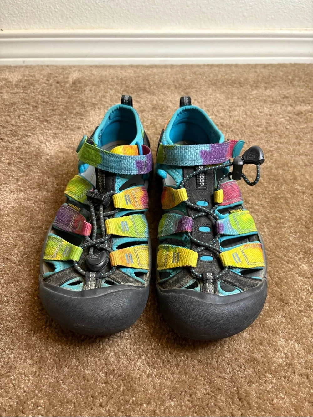 Keen Kids Turquoise Yellow Purple Multicolor Closed-Toe Sandals